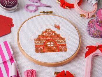 Gingerbread Cottage Cross Stitch Kit, 2 of 4