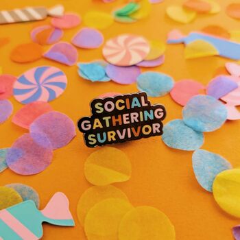 Social Gathering Survivor Enamel Keyring, 4 of 5