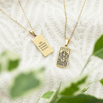 Personalised Strength Tarot Card Necklace, 2 of 6