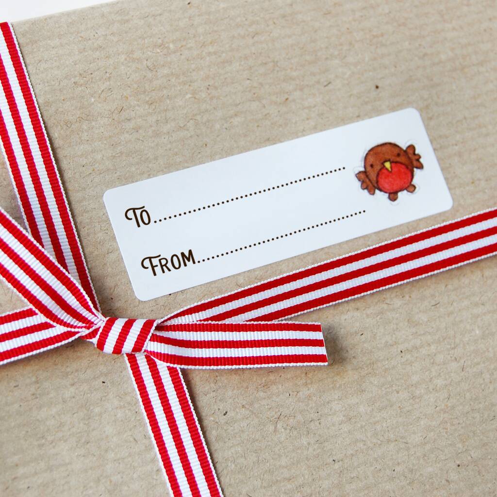 Robin And Snowflake Christmas Gift Labels, 1 of 5
