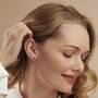 Birthstone Baguette Stud Earrings In Gold Vermeil, thumbnail 5 of 12