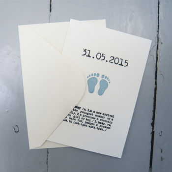 Personalised New Baby Date Card, 2 of 6