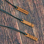 Personalised Wood Cord Necklace Coordinates, Initials, thumbnail 1 of 6