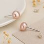Sterling Silver Blush Pearl Stud Earrings, thumbnail 1 of 7