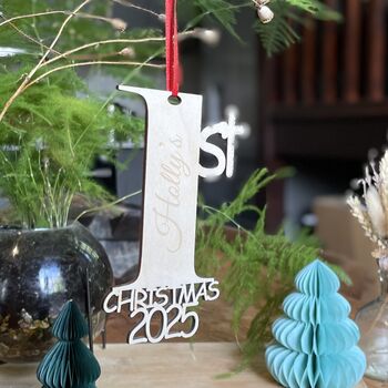 Personalised 1st Christmas 2025 Decoration, 7 of 9