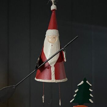 Santa On A Paddle Board Hanging Christmas Decoration, 3 of 3