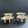 Handmade Stripy Stoneware Dish For Serving Or Baking, thumbnail 4 of 12