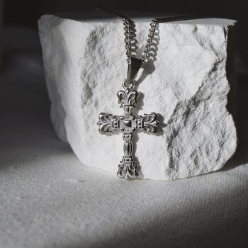 Crucifix Necklace Man, Handmade 316 L Stainless Steel, 4 of 4