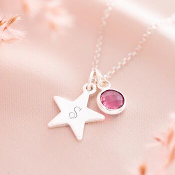 Personalised Star Birthstone Necklace, 5 of 11