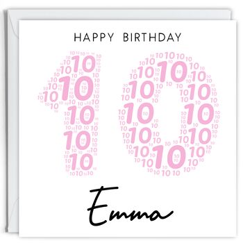 Personalised 10th Birthday Card For Her, 2 of 2