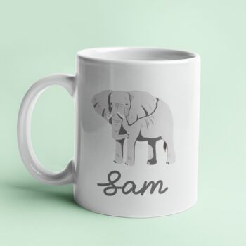 Elephant Personalised Mug, 2 of 3
