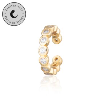 Bezel Single Ear Cuff With Clear Stones, 3 of 7