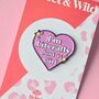 Just A Girl Heart Enamel Pin Badge, thumbnail 1 of 4