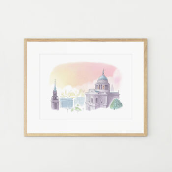 St Pauls Cathedral View London Fine Art Print, 5 of 5