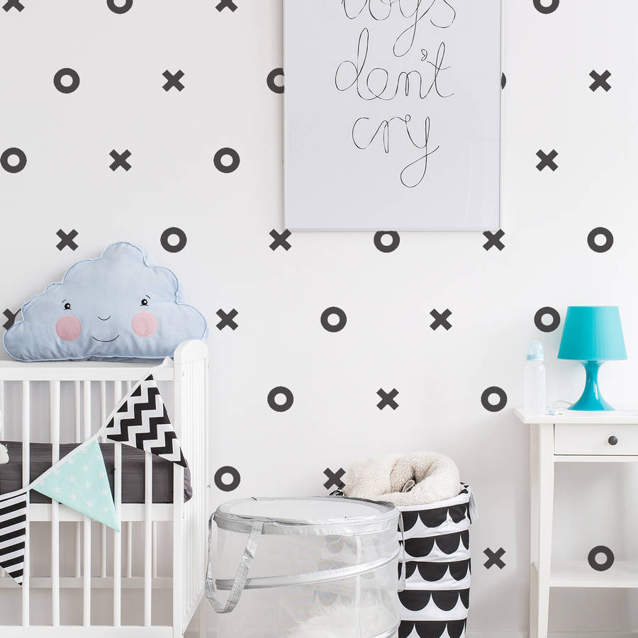 Monochrome X And O Wall Stickers By V&C Designs