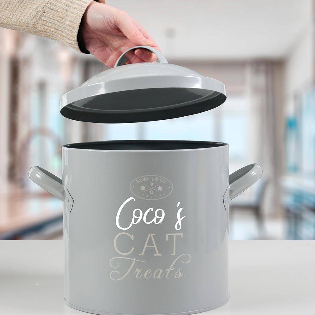 Personalised Cat Treats Storage Tin, 1 of 4