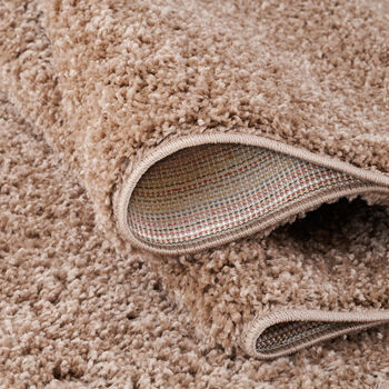 The Rugs Plain Beige Shaggy Rug, 5 of 12