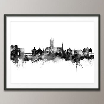 Tewkesbury Skyline Cityscape Art Print, 3 of 7