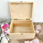 Personalised Born In 2026 Stars Engraved New Baby Keepsake Box Five Sizes 16cm | 20cm | 26cm | 30cm | 36cm, thumbnail 4 of 7