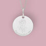 Personalised Rose Necklace In Sterling Silver, thumbnail 1 of 12