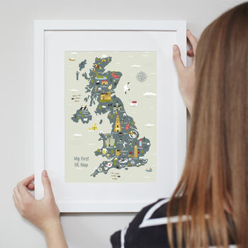 My First UK Map Personalised Print, 6 of 8