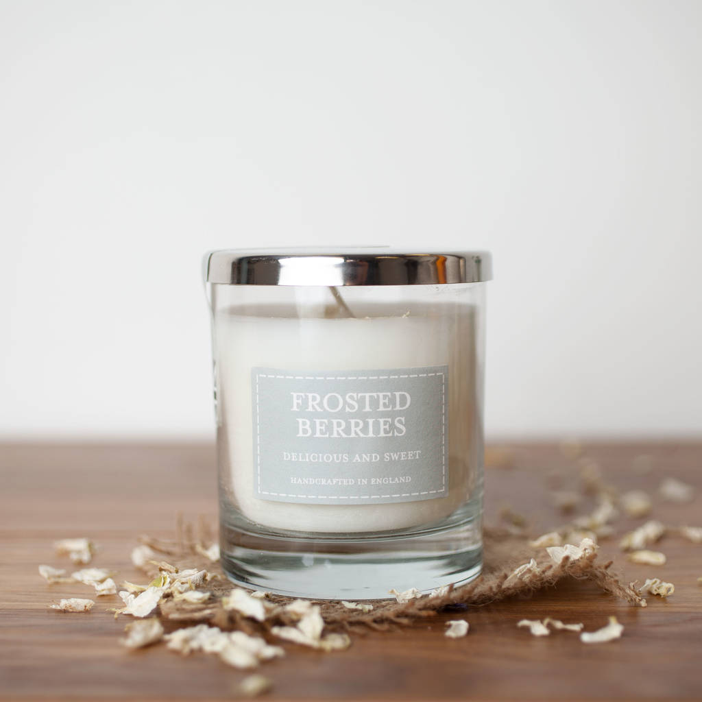 Scented Glass Candles With Petals 55 Hour Burn Time By The Country