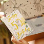 50th Birthday Milestone Birth Flower Gift Boxed Scarf, thumbnail 3 of 12