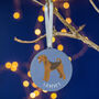Airedale Personalised Dog Christmas Tree Decoration, thumbnail 4 of 6