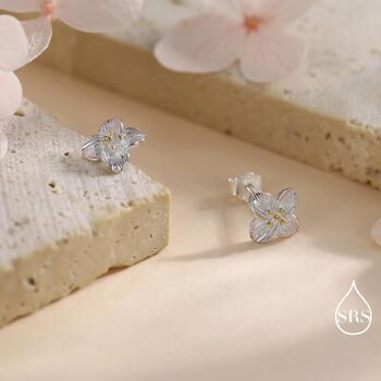 Dainty Flower Stud Earrings In Sterling Silver, 5 of 12