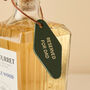 Personalised Leather Diamond Bottle Tag, thumbnail 1 of 6
