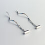 Sterling Silver Bar Spiral Threader Earrings, thumbnail 1 of 5