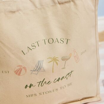 Personalised Last Toast Canvas Tote Bag, 2 of 3