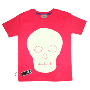 Skull Glow In The Dark Interactive T Shirt/ Sweatshirt, 3 of 6