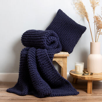 Garter Stitch Blanket Beginner Knitting Kit, 6 of 10
