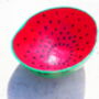 Hand Painted Watermelon Calabash Bowl, thumbnail 2 of 4
