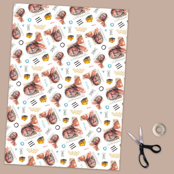 90s Nicolas Cage Con Air Wrapping Paper, Retro Movie Gift Wrap, 4 of 5