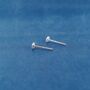 Tiny 2mm Black Stud Earrings, 925 Sterling Silver, Onyx Stone, thumbnail 4 of 7