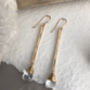 Long Crystal Twig Earrings, thumbnail 2 of 3