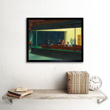 Edward Hopper Nighthawks Iconic Painting Wall Art Print, 2 of 3