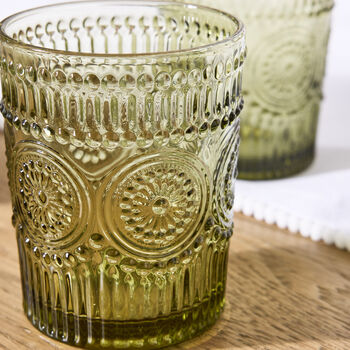 Set Of Four Palmas Green Tumblers, 3 of 4