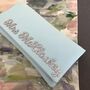 Mrs Surname Something Blue Bridal Wedding Clutch, thumbnail 4 of 6