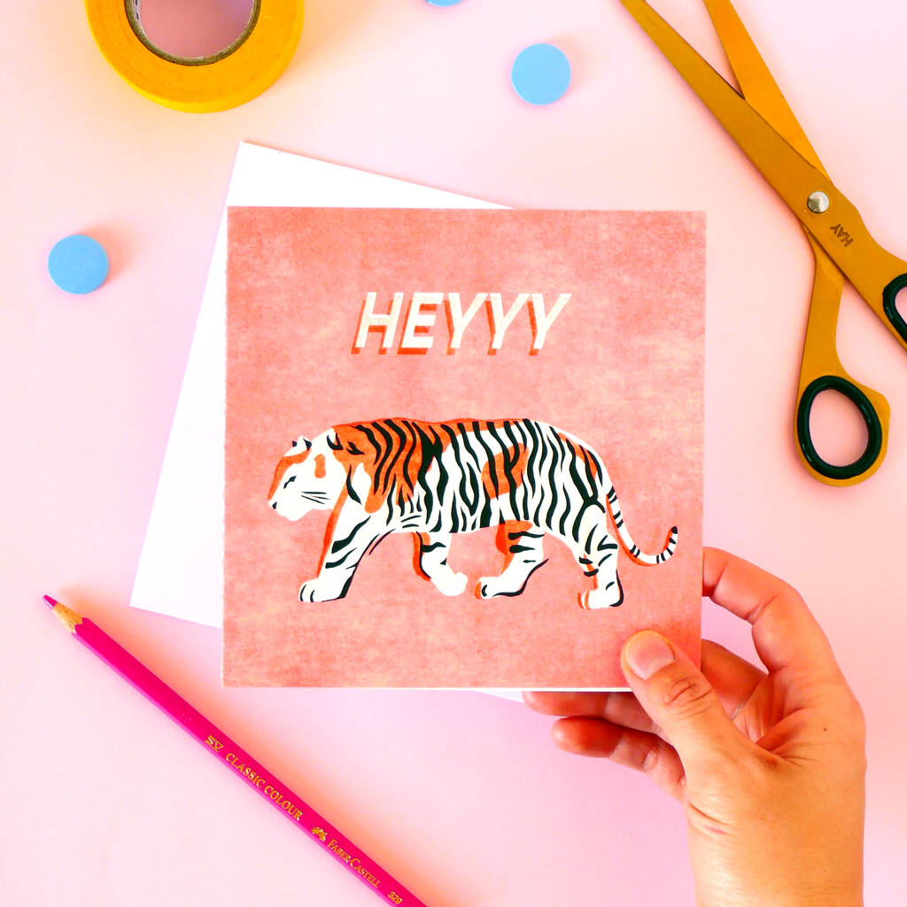 'Heyy Tiger' Greetings Card, 1 of 5