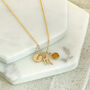 Gold Plated Scorpio, Initial And Birthstone Necklace, thumbnail 3 of 7