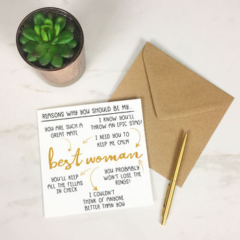 Personalised Be My Best Man/Best Woman Card, 4 of 5