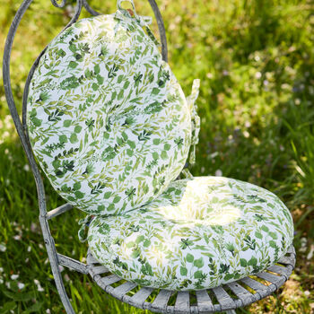 Botanical Leaves Round Garden Seat Pads, 3 of 6