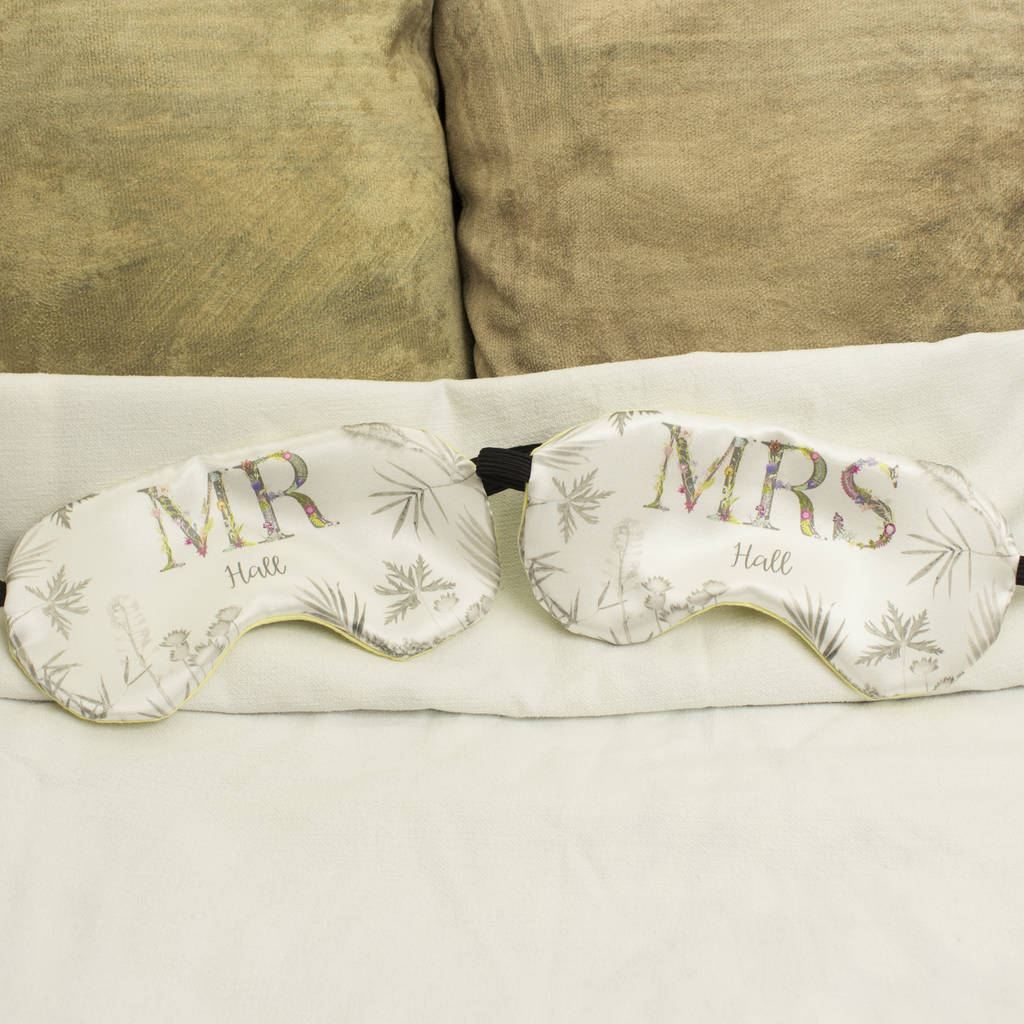 Personalised Couples Eye Mask Mr And Mrs Gift Set, 1 of 4