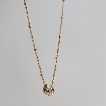 14k Gold Filled Fidget Rings Anxiety Calming Necklace, 2 of 5
