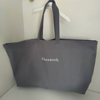 Personalised Oversized Canvas Beach Travel Tote Bag, 3 of 12
