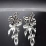 Anchor Cufflinks Nautical Silver Cufflinks For Men Maritime Gift Idea, thumbnail 2 of 6