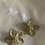Dainty Gold Flower Stud Earrings, thumbnail 3 of 4